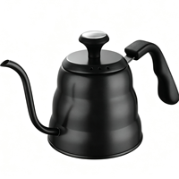 Bouilloire à café en acier inoxydable Cloud  Pot à café en forme de tasse, résistant à la chaleur, avec thermomètre, cadeau pour la maison