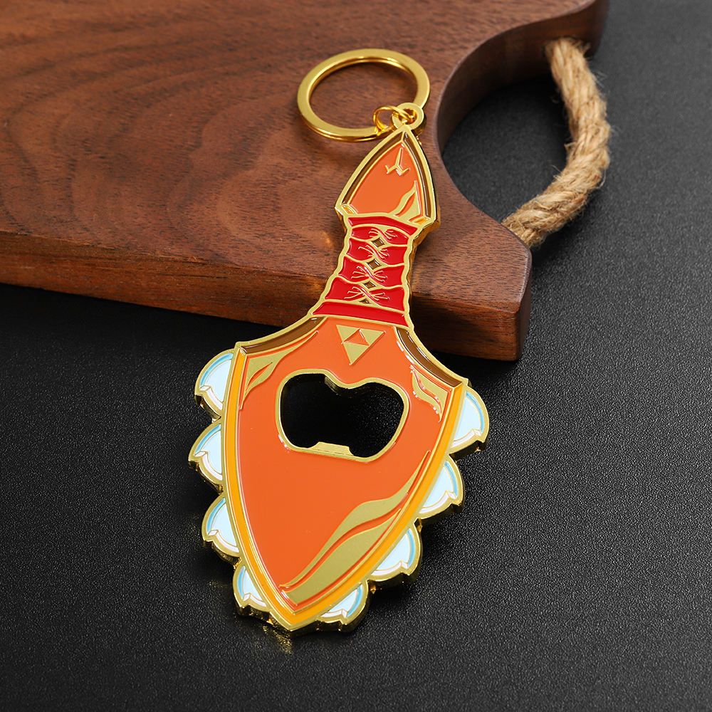 Apribottiglie portachiavi in oro