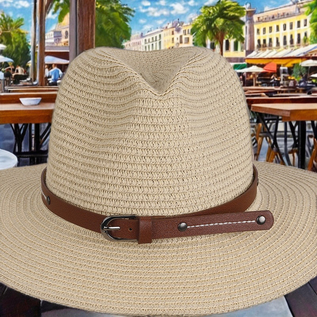 Fashion Casual Wide Brim Jazz Hat Belts Accessories Wholesale Double Face Color Matching Fedora Hat Belts Accessories for Women