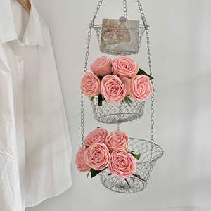 Bouquet de roses artificielles à 5 têtes, fleurs en soie rondes, haute simulation, accessoires de mariage, décoration intérieure - Product Image 1