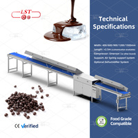Túnel de Enfriamiento Horizontal Automático LST de 400/600/900/1200/1500 mm de Ancho con Máquina de Baño de Chocolate, Línea de Producción de Chocolate