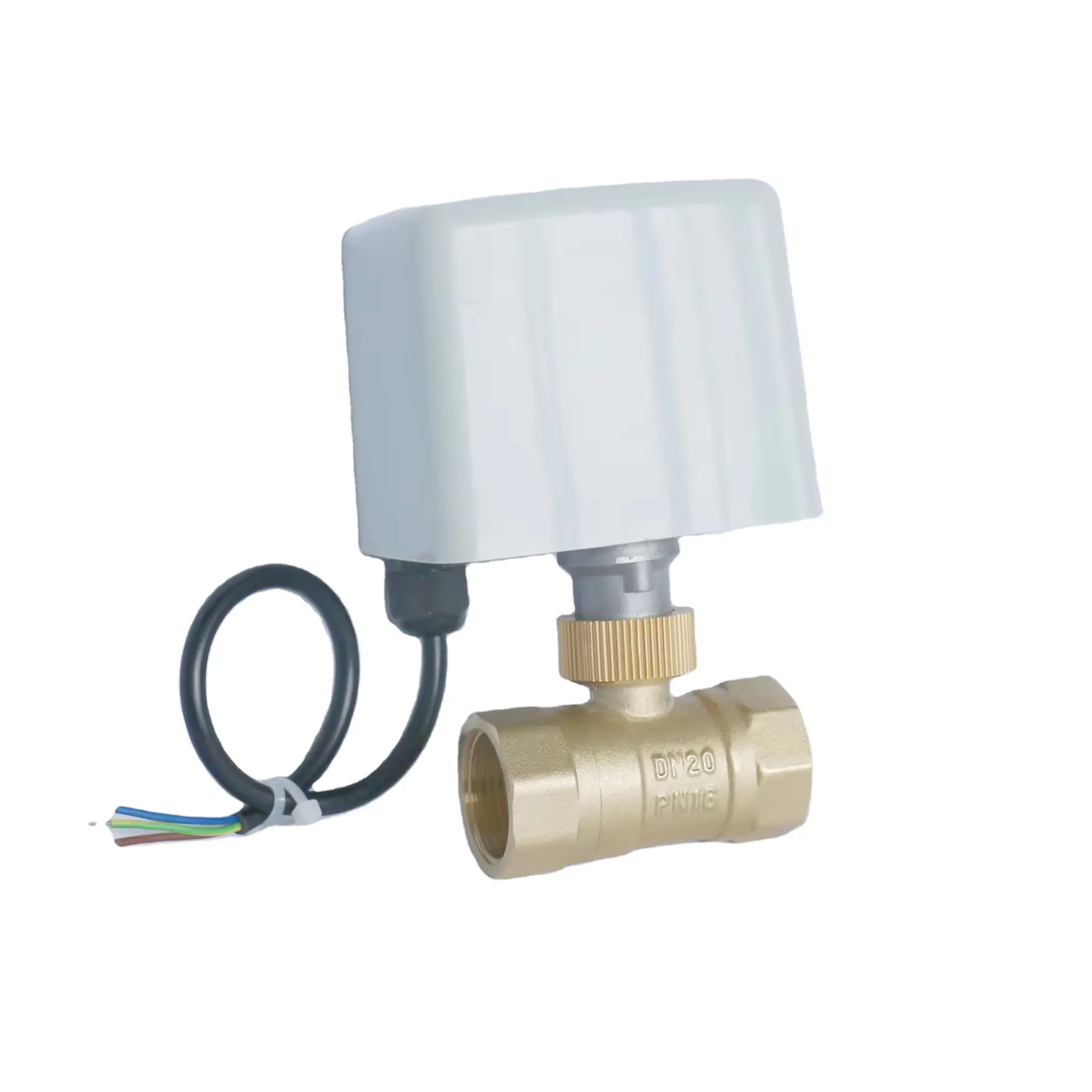 Valvola a sfera elettrica motorizzata DN20 attuatore elettrico in ottone resistente alle alte temperature 220V tubo dell'acqua condizionatore d'aria