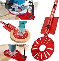 Guide de perçage réglable pour le travail du bois 4-en-1, support universel pour fraisage de rainures et gabarit de découpe circulaire pour routeur