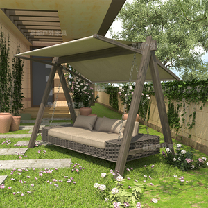 Chất lượng sang trọng mây ngoài trời <span class=keywords><strong>Swing</strong></span> sân võng vườn lười biếng Rocking ghế ngoài trời ban công treo ghế - Product Image 4