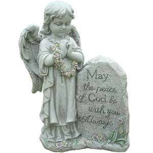 Moule de sculpture <span class=keywords><strong>en</strong></span> résine pour statue de cimetière personnalisée <span class=keywords><strong>en</strong></span> béton grandeur nature, motif ange avec ailes, ange gardien, ou femme occidentale - Product Image 1