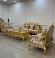 Fauteuil individuel turc Miranda, mobilier de luxe européen de style cour française, design sculpté en tissu, éponge haute densité, une place