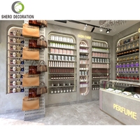 Vitrine de présentation de parfums stylisés Meubles de parfumerie Conception de comptoir de bar de parfums de haute qualité