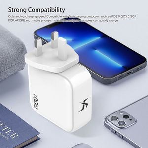 100W GAN ที่ชาร์จเร็วมากปลั๊กอะแดปเตอร์ติดผนังพร้อม USB 2 Type C PD 3.0ที่ชาร์จโทรศัพท์มือถือแล็ปท็อปโปร - Product Image 2