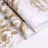 Jinyi M1103 Feuille de PVC Imitation Marbre Imprimé PVC Vinyle Adhésif pour Meubles Rouleaux de Papier Peint Autocollant Mural
