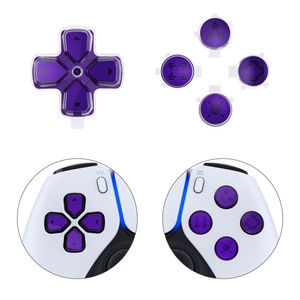 Botones de Acción D-pad Personalizados en Tres Tonos: Morado, Transparente y Negro, con Símbolos Rediseñados para el Control de PS5 - Product Image 3
