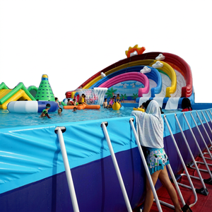 Summer PVC Tarpaulin Inflatable Steel Frame Swimming <b>Pool</b> P-1027 20x30x1.5m 3-Year Warranty - Product Image 1
