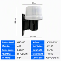 Interrupteur photocellule G40-GB à détection de lumière AC110-250V IP54 pour éclairage public LED extérieur
