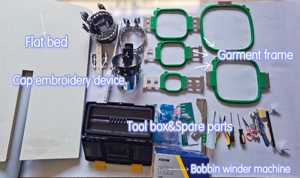 Máquina de bordar computarizada de una sola cabeza, nueva, automática, de 1200 RPM, para parches de gorras, calzado plano 3D y calcetines, con entrega a domicilio. - Product Image 6