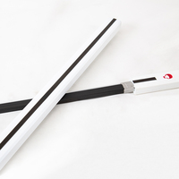 Espada de Anime Blanca Elegante de PU Segura - Accesorio de Cosplay con Detalles Negros Intrincados