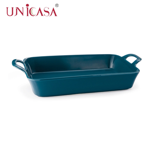 Juego moderno y antiadherente hecho en fábrica <span class=keywords><strong>UNICASA</strong></span> de cazuela rectangular de cerámica y moldes para hornear con muestra gratis - Product Image 5