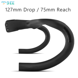 SeeMoree-Manillar de Fibra de Carbono para <span class=keywords><strong>Bicicleta</strong></span> de Carretera, Accesorio UD Mate de 28,6mm Integrado - Product Image 3
