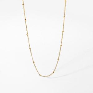 Chaîne de bijoux en acier inoxydable pour femmes, résistante à l'eau, plaqué <span class=keywords><strong>or</strong></span>, petite boule, chaîne satellite en <span class=keywords><strong>or</strong></span> - Product Image 1