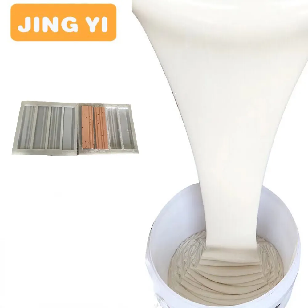 Phong cách mới trong suốt cao su Silicone lỏng cho tường ốp đá nhân tạo khuôn thạch cao 3D Tường Bảng điều khiển khuôn làm Silicone