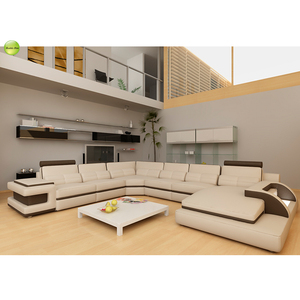 Housse de <span class=keywords><strong>canapé</strong></span> bicolore personnalisée professionnelle, <span class=keywords><strong>canapé</strong></span> <span class=keywords><strong>d</strong></span>'<span class=keywords><strong>angle</strong></span> coulissant de grande taille <span class=keywords><strong>en</strong></span> <span class=keywords><strong>cuir</strong></span> pour villa - Product Image 1