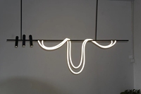 Lustre en aluminium 2023, décoration intérieure, nouveau style, lustre de plafond à led, intensité réglable, télécommande