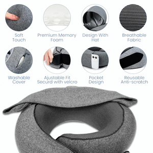 Xu Hướng Sản Phẩm 2025 New Arrivals Tùy Biến Bộ Nhớ Bọt Hình Chữ U Gối Thoáng Khí Mềm Mại Cổ Bọc Hỗ Trợ Du Lịch Gối - Product Image 2