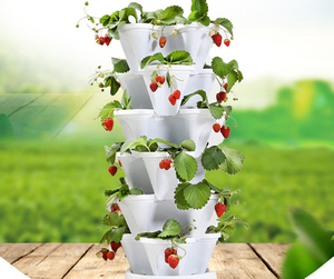 Vasi da fiori in plastica torre <span class=keywords><strong>per</strong></span> la coltivazione di fragole impilabili coltivabile ipogeo verticale da <span class=keywords><strong>giardino</strong></span> modulari verticali <span class=keywords><strong>prodotti</strong></span> da <span class=keywords><strong>giardino</strong></span> - Product Image 5
