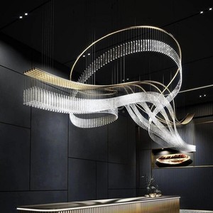 ANNO tùy chỉnh lớn kính đèn chùm ánh sáng nhà hàng trần trang trí hiện đại đèn chùm - Product Image 2