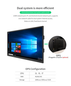 ไวท์บอร์ดแบบโต้ตอบหน้าจอสัมผัสขนาด 65 นิ้ว 4K สำหรับการศึกษา การเรียนรู้/การประชุม - Product Image 4