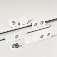 Prise murale double Schuko moderne pour PC, norme européenne allemande, 16A 250V, 2 prises, 5 sorties USB, IP21