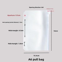 Carpeta de Archivos de PVC Transparente de Gran Capacidad, Bolsa de Almacenamiento Gruesa con Cierre Hermético, Bolsa para Herramientas de Planificación A5/A6, China