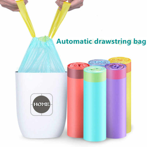 Eco Friendly Custom fodere riciclate compostabili PE grandi profumate su rotolo 13 galloni di plastica colorata coulisse sacco della <span class=keywords><strong>spazzatura</strong></span> - Product Image 6
