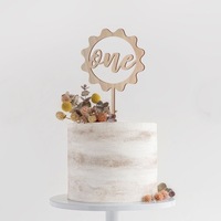 Décoration de gâteau en bois de qualité supérieure, numéro un, accessoire décoratif pour la décoration de gâteaux, fournitures pour fêtes