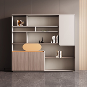 Muebles de Oficina Ejecutivos Modernos de Lujo en Forma de L, Fotos de Mesa de Oficina Moderna para Jefe, Mesa de Manicura en Forma de L con Aspiradora - Product Image 6