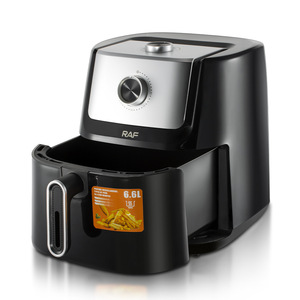 Friteuses à air multifonctions 6,0 L noires, réduisent l'huile, cuisson saine, panier antiadhésif, repas rapides et faciles - Product Image 5