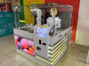 Kommerzieller Boden stehend fünf Geschmacks richtungen Softeis-Eisroboter-Kiosk zum Verkauf