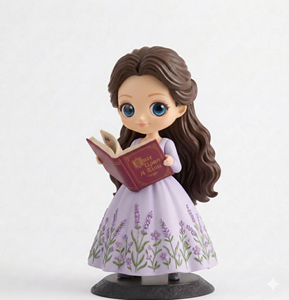 Figurine d'action personnalisée Q Version Sweet Girl avec robe superposée et nœud, figurine d'anime - Product Image 2