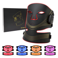 Masque facial sans fil en silicone OEM pour le traitement de l'acné, l'éclaircissement de la peau, anti-rides, masque complet pour le visage et le cou, appareil de beauté