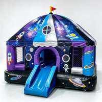 Château gonflable d'extérieur de qualité commerciale avec toboggan pour parc d'attractions, aire de jeux, fête scolaire, divertissement