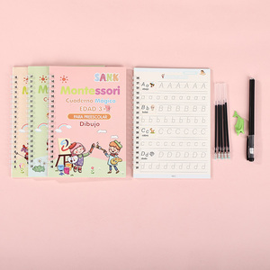 Cuaderno <span class=keywords><strong>de</strong></span> Práctica <span class=keywords><strong>de</strong></span> Escritura Reutilizable con Espiral para Niños, con Cubierta <span class=keywords><strong>de</strong></span> Papel para Uso Educativo - Product Image 6