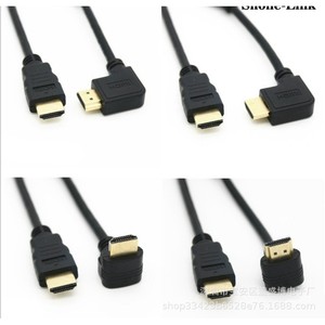 ขั้วต่อ HDMI แบบมุมฉาก 90 องศา สายเคเบิลตัวผู้ต่อตัวผู้ สีดำ 19 พิน สำหรับเชื่อมต่อเสียงและวิดีโอ - Product Image 2