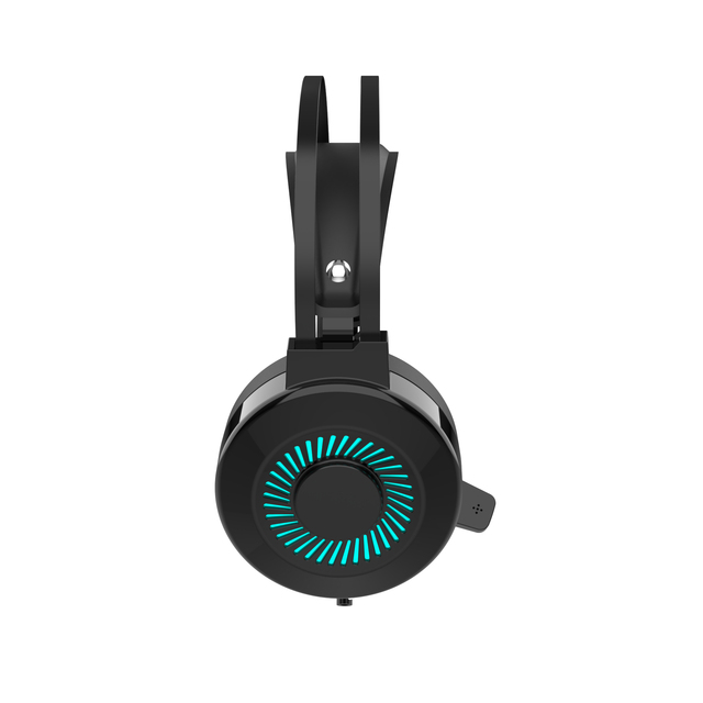Hi-Fi Gaming Headphone Over-Ear Wired LED Light Stereophone with Microphone for PC Console