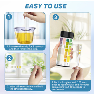 แผ่นทดสอบ <span class=keywords><strong>UTI</strong></span> 4in1 สำหรับตรวจการติดเชื้อทางเดินปัสสาวะขั้นสูงที่บ้าน สำหรับผู้หญิง ผู้ชาย เด็ก ตรวจหาเม็ดเลือดขาว ไนไตรต์ ค่า <span class=keywords><strong>pH</strong></span> และโปรตีน - Product Image 6