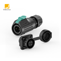 Connecteur étanche IP68 LP16 pour alimentation, prise mâle/femelle 2/3/5 broches pour application servomoteur et frein