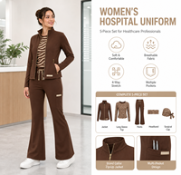 Ensemble de Blouses Médicales de Haute Qualité pour Hôpital, en Polyester et Spandex, pour Infirmières et Hommes, Uniformes Personnalisables avec Cordon de Serrage