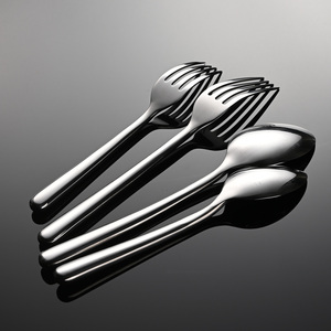 Ensemble de couverts <span class=keywords><strong>en</strong></span> acier inoxydable 430, finition mate <span class=keywords><strong>argent</strong></span>ée, <span class=keywords><strong>couteau</strong></span> et fourchette, pour mariages, buffets, restaurants, hôtels, qualité supérieure - Product Image 4
