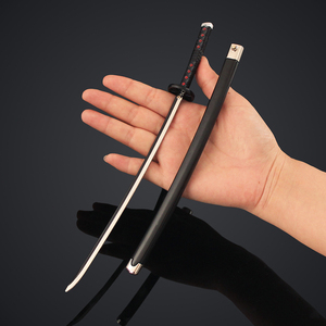 Épée en alliage Demon Slayer en gros, jouet, 26 cm, couteau de samouraï en métal Nichirin de <span class=keywords><strong>Tanjiro</strong></span> Kamado, porte-clés, <span class=keywords><strong>petit</strong></span> ornement, cadeau - Product Image 2