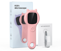 Microscope numérique portable HD 500X avec 8 LED, mini-jouet électronique pour enfants, loupe pour enfants