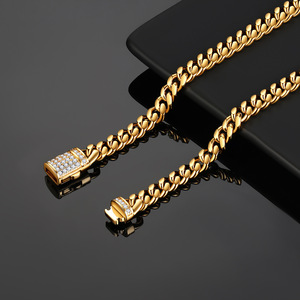 Men's <b>Iced</b> <b>Out</b> Miami Cuban Bracelet- Hip Hop Rapper Bling Cuban Link <b>Chain</b> with Cubic Zirconia, Gold and Silver Plated Stainless - Product Image 6