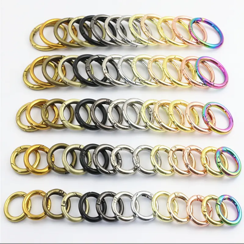 Móc Chìa Khóa Hợp Kim Kẽm Móc Khóa Mùa Xuân Móc O Cổng Vòng Tròn Carabiner Cho Túi Xách