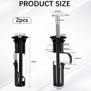 범용 변기 시트 볼트 키트 퀵 릴리스 변기 시트 교체 부품 키트 변기 커버 유지 보수 액세서리 - Product Image 2